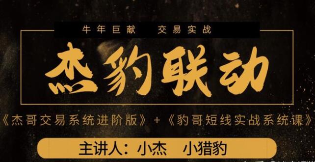 杰豹联动系统课《豹哥短线实战系统课》和《杰哥交易系统进阶版》视频教程